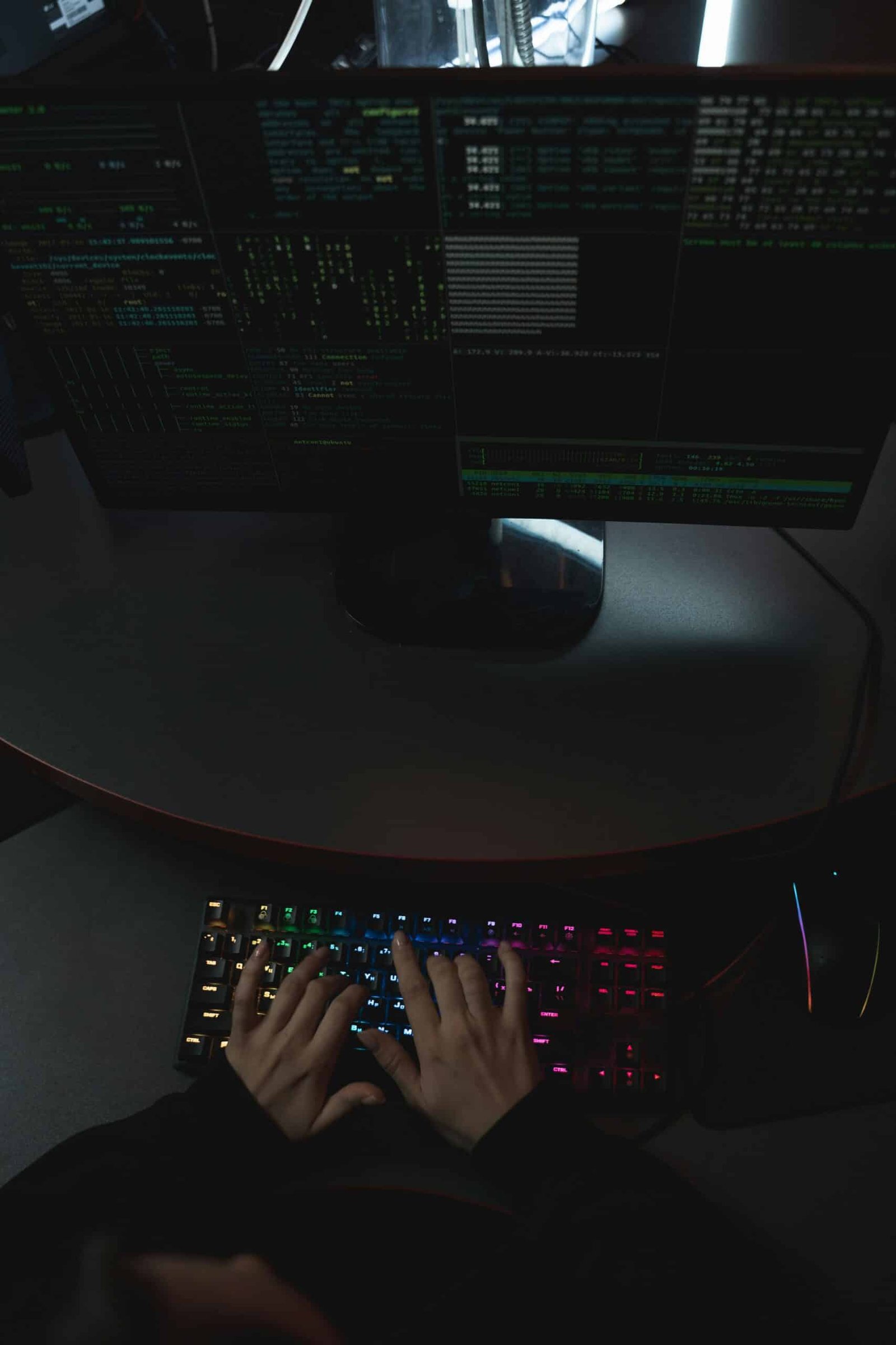 About person using computer
